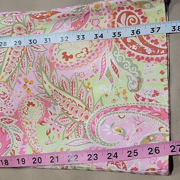 Charter Club Golf Size 10 Pistachio Green and Pink Paisley Ankle Length Pants - Picture 10 of 12